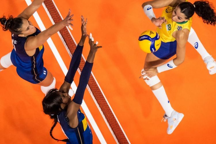 12 Tahun Kena Kutukan, Timnas Voli Putri Brasil Akhirnya ke Final Kejuaraan Dunia Lagi