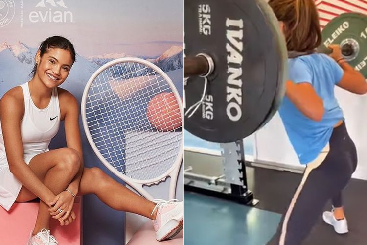 Petenis Cantik Emma Raducanu Pamer Momen Workout, dari Lari Sampai Angkat Barbel Besar