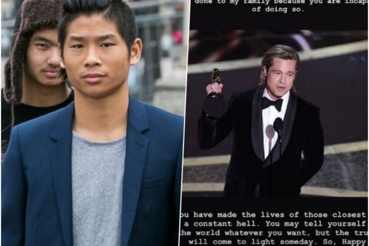 Anak Angkat Brad Pitt Diduga Unggah Foto Ayahnya saat di Oscar dengan Marah dan Kata Kasar