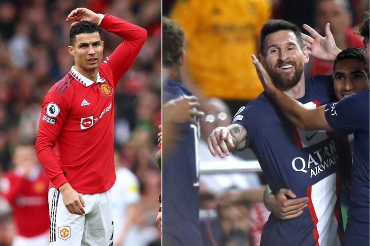 Beda Nasib! Ronaldo Terpuruk di MU, Messi Menang Penghargaan Player of the Month Ligue 1