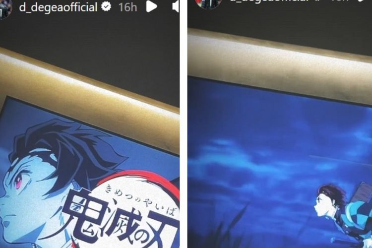 Wibu Sejati, David De Gea Asyik Nonton Anime Demon Slayer