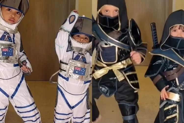 Gemas Banget! 5 Gaya Xabiru dan Chava Siap Rayakan Halloween: Ga Mau Kalah  sama Buna