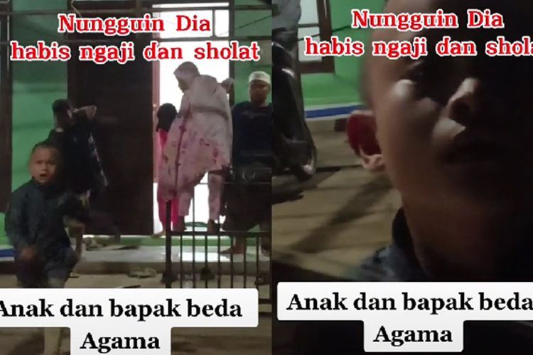 Viral Bapak Setia Nunggu Anak Salat dan Ngaji padahal Beda Agama, Banjir Pujian