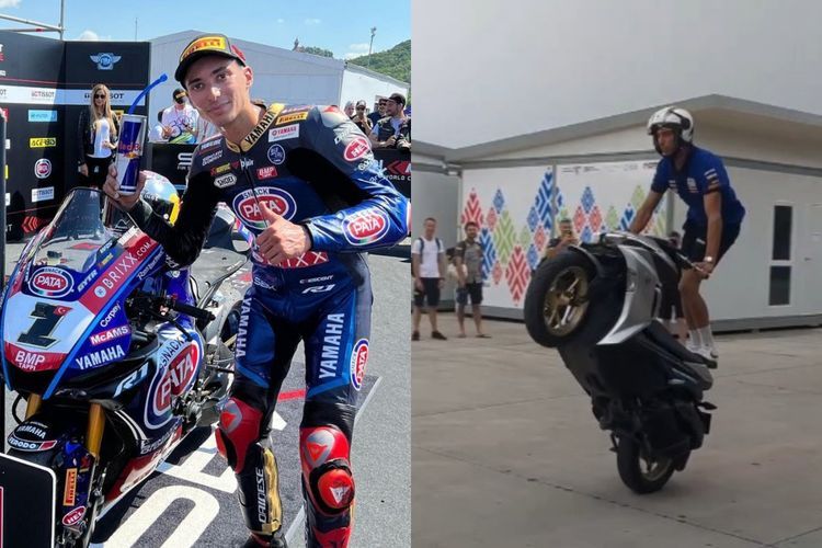 Toprak Razgatlioglu Freestyle Naik Aerox di Sirkuit Mandalika, Netizen: Anjay Ngabers
