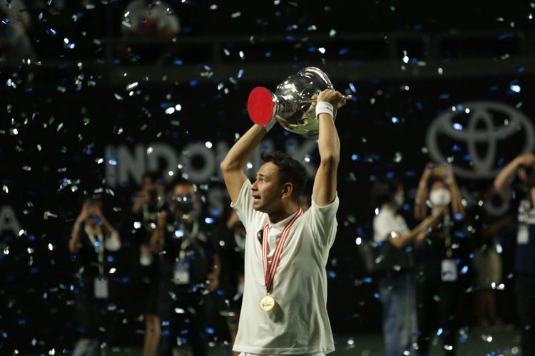Flash Back! Ekspresi Kemenangan Raffi Ahmad Taklukan Desta di Tiba-tiba Tenis 