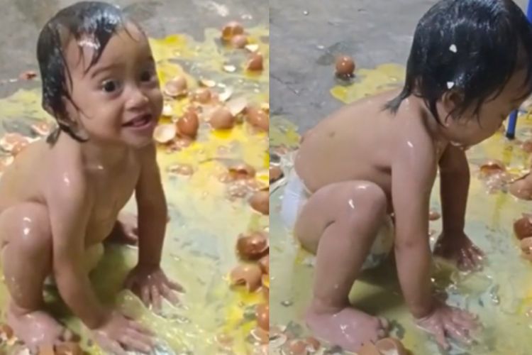 Ampun! Bocah Ini Pecahkan 100 Butir Telur, Dipakai Main Bikin Ayah Gagal Jualan Martabak