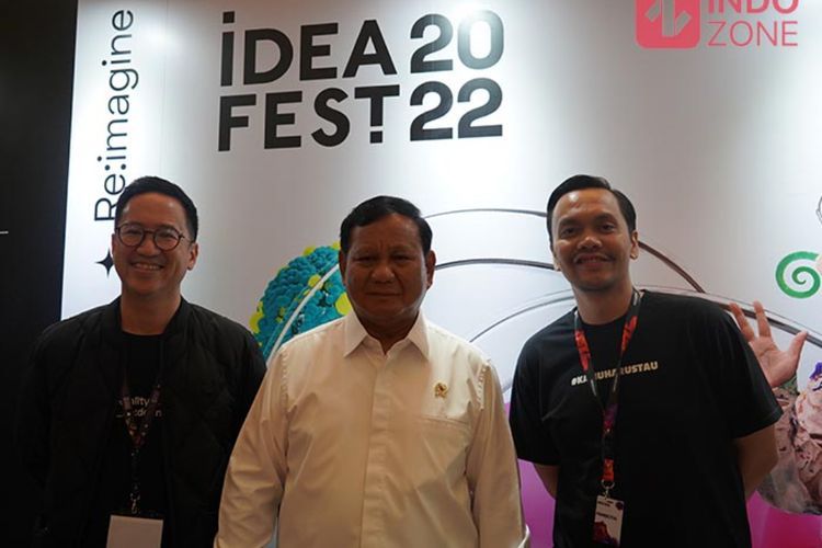 Hadiri IdeaFest 2022, Menhan Prabowo Akui Butuh Banyak Diskusi