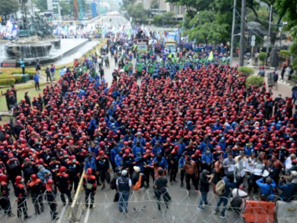 Demo Buruh di Depan Istana Negara Hari Ini, Polri kerahkan 1.270 Personel Gabungan