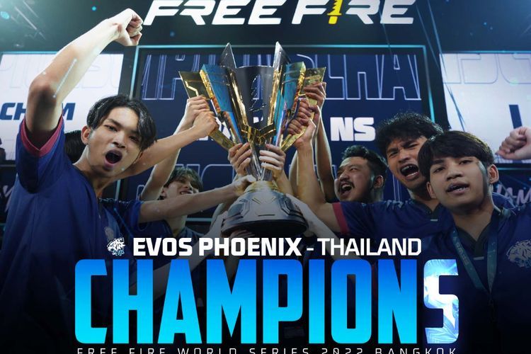 EVOS Phoenix Jadi Juara Free Fire World Series (FFWS) 2022 Bangkok, Hasilkan 117 Poin