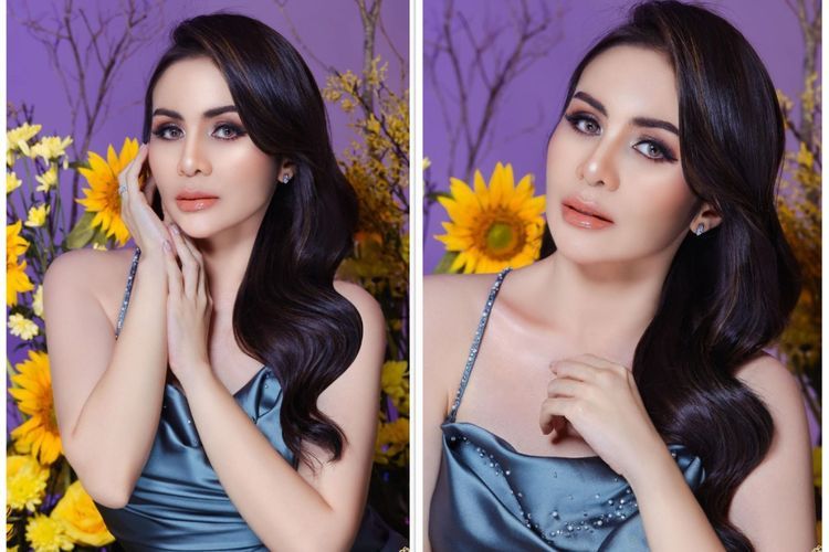 Potret Momo Geisha Tampil Glamor dengan Gaun Biru, Netizen: Banyak Duit Emang Bikin Cling!