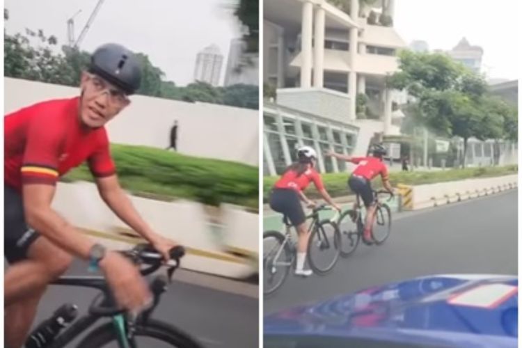 Viral Pesepeda Ngebut di Luar Jalur Sepeda Sudirman, Sampai Diomelin Pak Polisi!