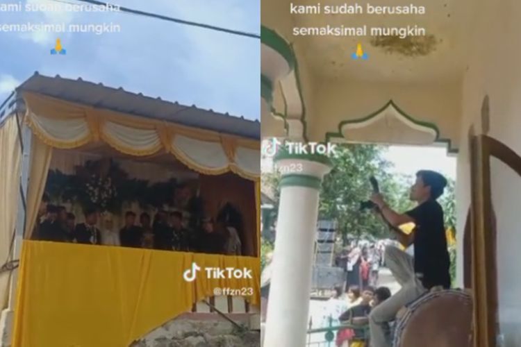 Totalitas! Demi Hasil Foto Bagus, Fotografer Ini sampai Naiki Beduk saat Motret Pengantin