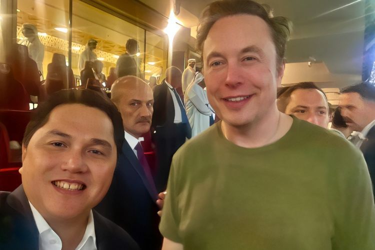 Gagal di G20, Erick Thohir Akhirnya Bisa Foto Bareng dengan Elon Musk
