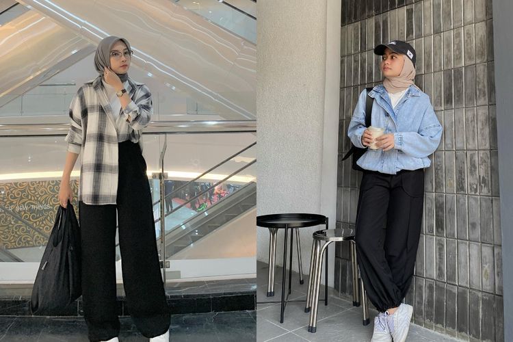 7 OOTD Hijab Simple untuk Hangout, Bisa Pakai Rok atau Celana!