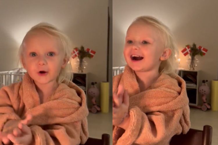 Gemoy Banget! Baby Vega Nyanyikan Lagu Selamat Ulang Tahun untuk Viktor Axelsen