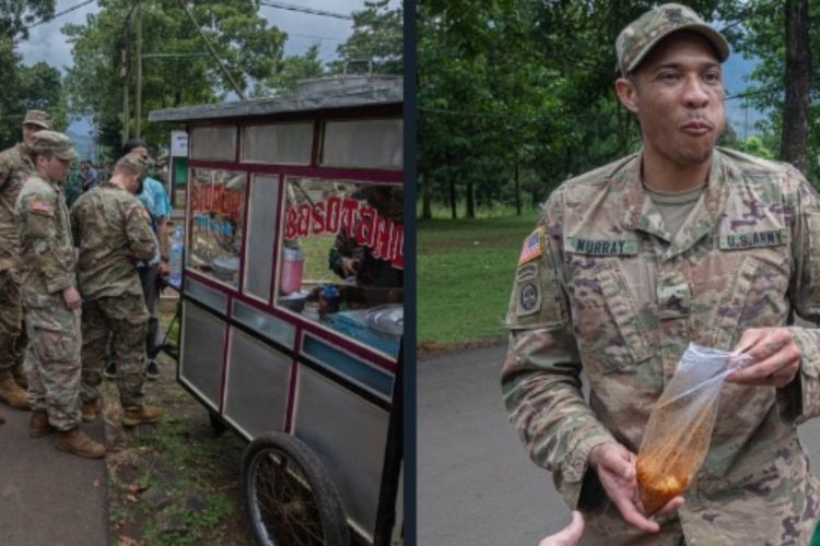 Unik! Ini Momen Tentara Amerika Serikat Kala Santap Jajanan Bandung: Siomay dan Batagor