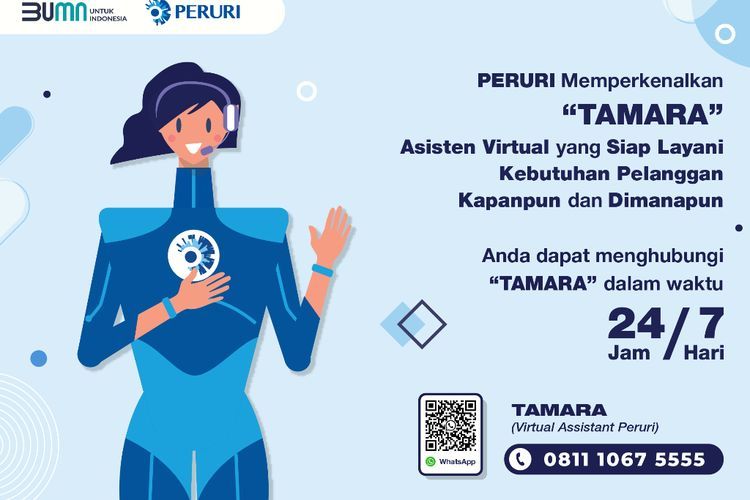 Peruri Kenalkan Tamara, Asisten Virtual yang Siap Layani Kebutuhan Pelanggan Kapanpun