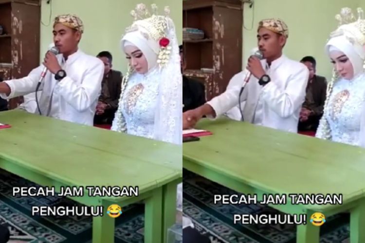 Ngakak! Pria Ini Hampir Pecahkan Jam Tangan Wali Nikah Saking Semangatnya saat Ijab Kabul
