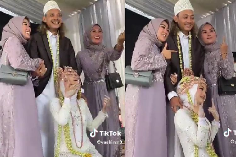 Nikah ke 3 Kali, Resepsi Pria Ini Dihadiri Istri Pertama dan Kedua, Pose saat Foto Disorot