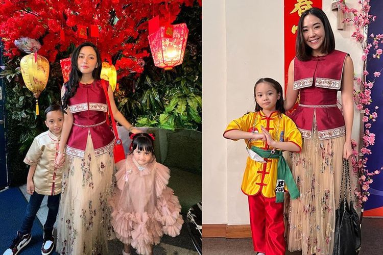 Rayakan Imlek Bareng Chava dan Xabiru, Outfit Rachel Vennya Sama Kayak Gisel 