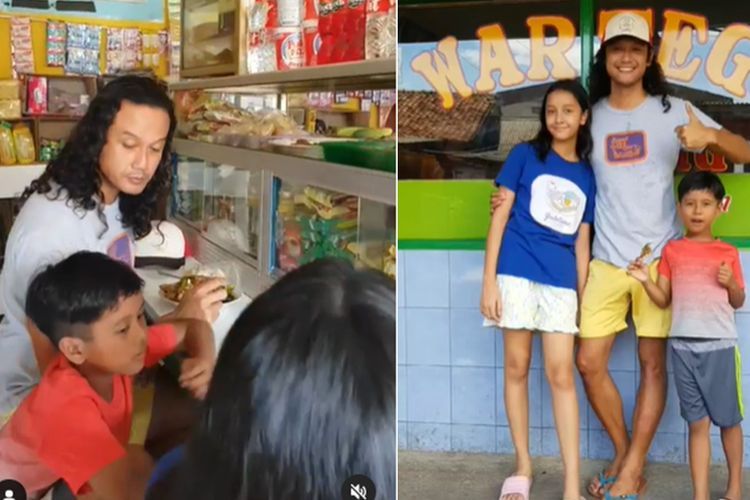 Dwi Sasono Ajak Anak Makan di Warteg, si Bungsu Duduknya Slay Bos!