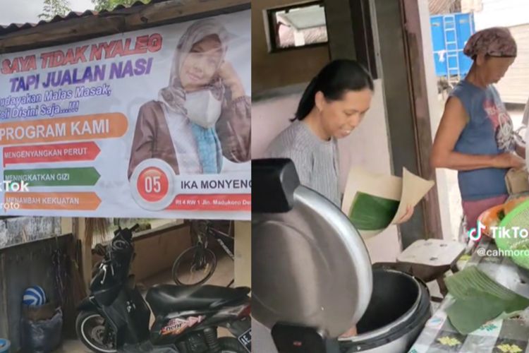 Unik! Cara Pedagang Pecel Promosi Jualan Bak Caleg, Pasang Spanduk Tawarkan Program