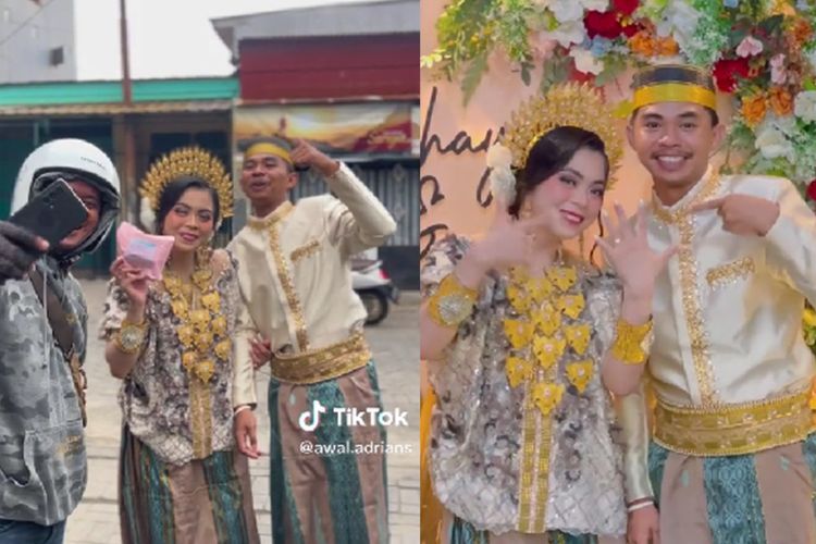 Viral! Momen Kocak Pasangan Terima Paket saat Lamaran, Kurir Sampe Diajak Selfie