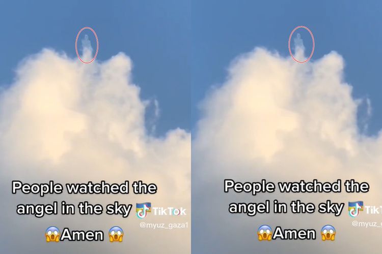 Heboh Penampakan Malaikat di Atas Awan, Netizen: Bagus Editannya