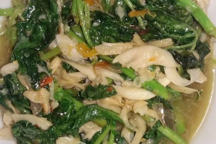 Resep Cah Jamur Tiram Bayam, Bisa Jadi Sayur Pelengkap Lauk Makan Malam