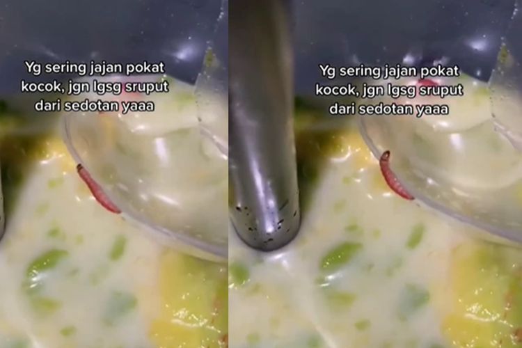 Viral Beli Alpukat Kocok Dapat 'Bonus' Ulat Merah, Netizen: Topingnya Lucu Bisa Gerak