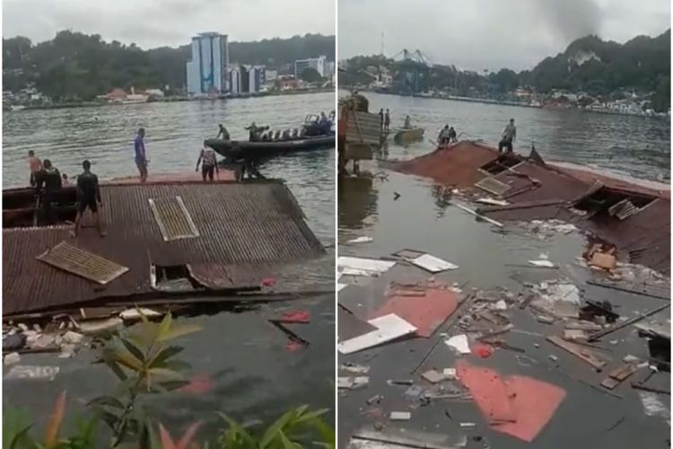 Gempa M 5,4 Guncang Jayapura, Bangunan Cafe Roboh dan Hanyut ke Laut, 4 Orang Tewas