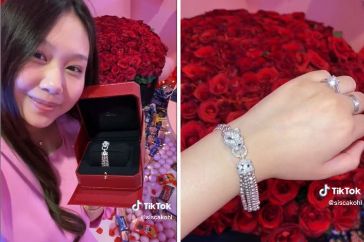 Jess No Limit Beri Sisca Kohl Kado Valentine Gelang Mewah Rp1,1 Miliar Dibalut 300 Berlian