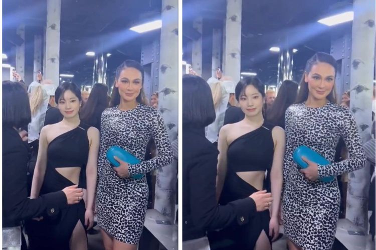 Dipuji Berkelas Internasional, Intip Potret Cantik Luna Maya dan Dahyun Twice di NYFW