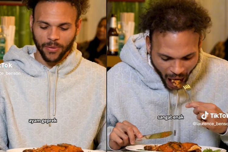 Pertama Kali Makan Ayam Geprek, Lord Braithwaite Doyan dan Kasih Nilai 8,5