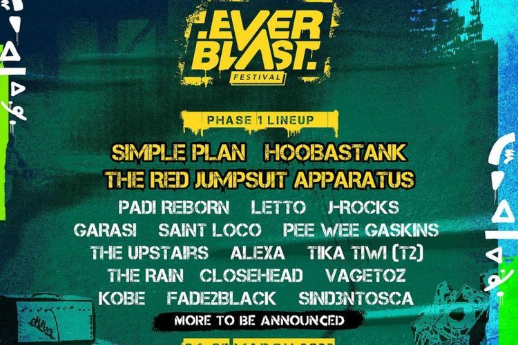 Digelar Pekan Ini, Everblast Festival 2023 Hadirkan Simple Plan hingga Hoobastank