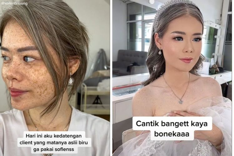 MUA Ini Dandani Wanita dengan Wajah Dipenuhi Freckles, Hasilnya bak Princess Disney!