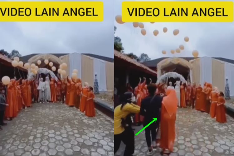 Bikin Kesel! Ibu-ibu Nyelonong saat Pengantin Lepas Balon, Videografer Kehilangan Momen
