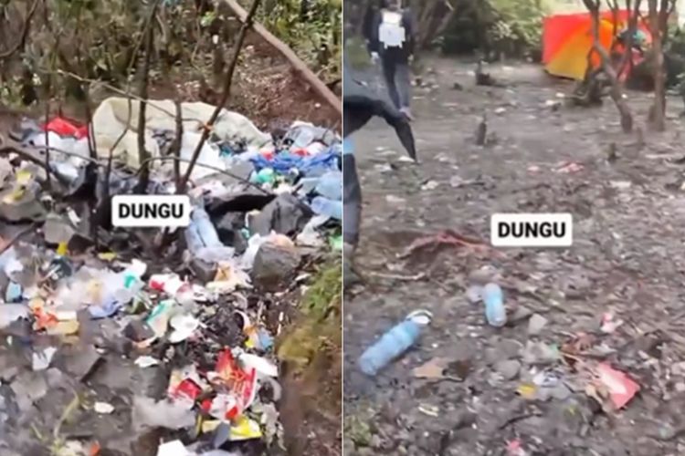 Penampakan Gunung Gede Pangrango Dipenuhi Sampah Pendaki, Masih Ngaku Pecinta Alam?