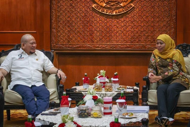 Temui Khofifah, LaNyalla Perjuangkan Aspirasi Guru Honorer yang Tak Masuk Formasi PPPK