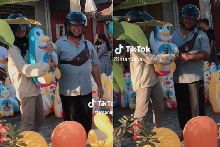 Momen Ayah Temani Anak Gadisnya Beli Boneka Penguin, Gemas tapi Bikin Mewek