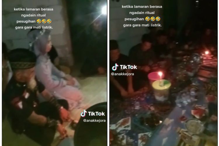 Ngakak! Begini Penampakan Lamaran Gelap-gelapan Karena Mati Listrik: Kaya Ritual Pesugihan