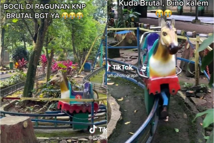 Viral Wahana Kuda-kudaan 'Brutal' di Ragunan, Netizen Trauma Duluan sebelum Naik 