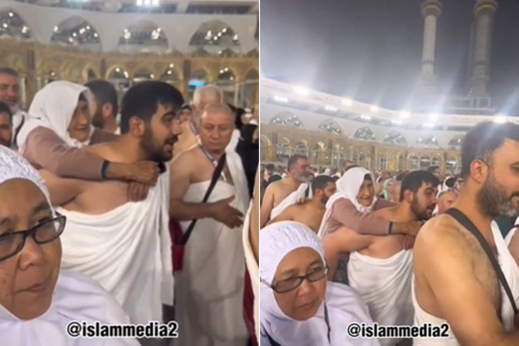 Momen Seorang Pria Gendong Ibunya Keliling Ka'bah Bikin Haru, Mirip Kisah Uwais al Qarni