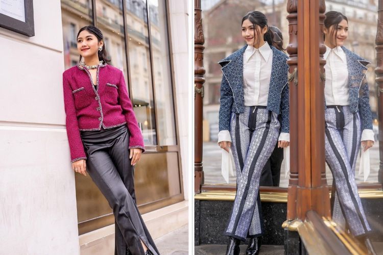 Gaya Erina Gudono Dibalut Produk Lokal di Paris Fashion Week, Ketemu Jennie BLACKPINK