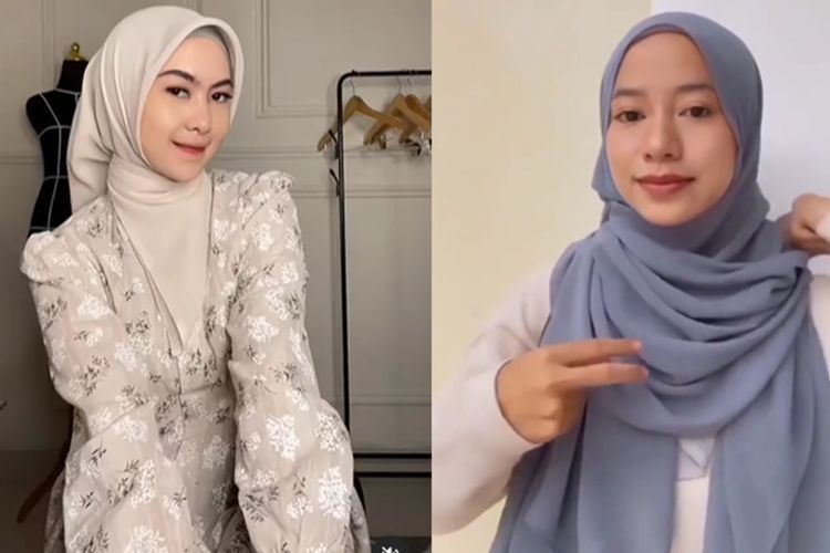 Tutorial Hijab Cantik Buat Bukber Ramadan, Kerudung Segiempat Rapi & Pashmina Menutup Dada