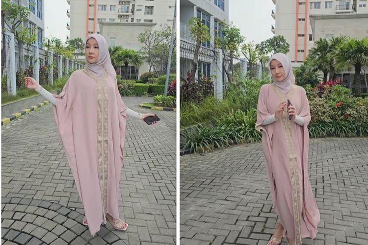 Potret Lucinta Luna Dibalut Kaftan dan Pakai Kerudung, Netizen Dibuat Bingung
