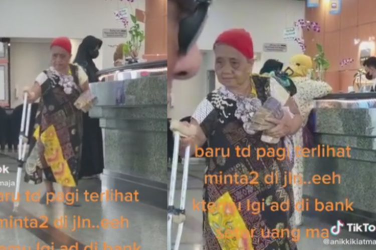 Viral! Nenek Diduga Pengemis Punya Penghasilan Fantastis, Sehari Setor Rp4-5 Juta ke Bank