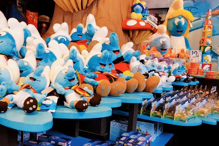 Smurf Store, Surga Penggemar Tokoh Kartun Smurf di Kota Brussels, Belgia