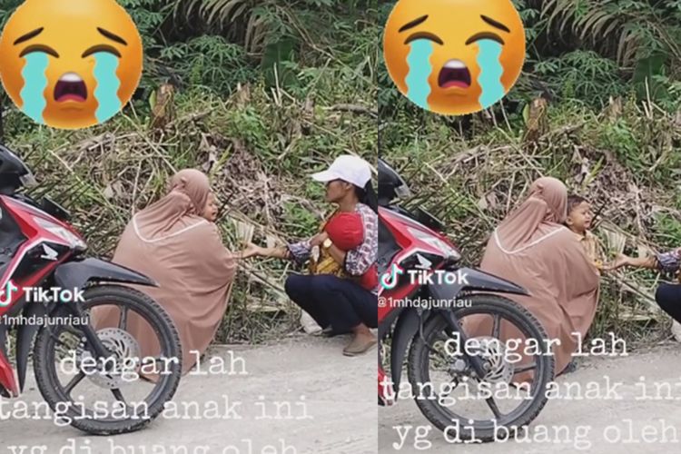 Viral! Tangis Pilu Bocah Dibuang di Pinggir Jalan, Warganet Curiga Korban Penculikan