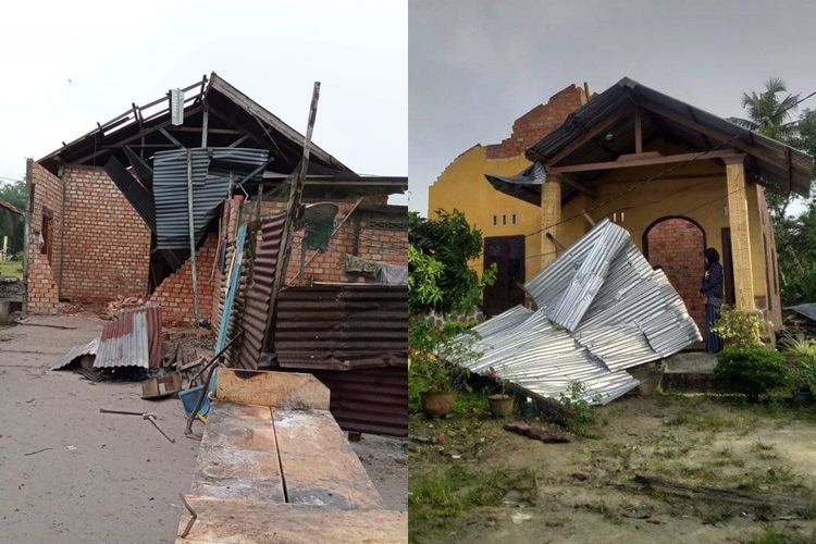 Belasan Rumah Rusak Diterjang Angin Puting Beliung di Jambi, Tercatat 4 Desa Kena Dampak